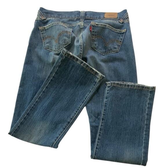 Levis 504 Red Tab Jeans Womens 14 Slouch Straight Leg Mid Wash Streetwear Denim - Picture 3 of 9